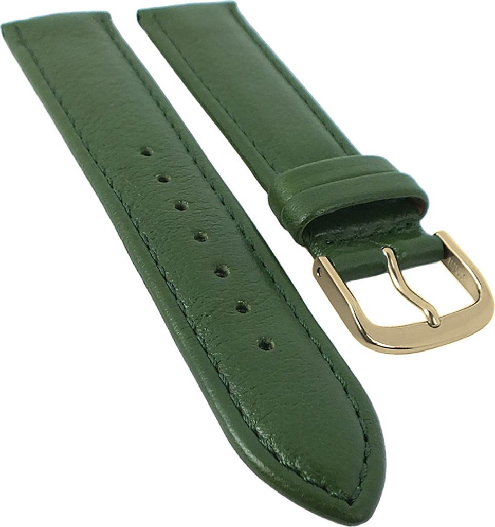 Taurus Uhrenarmband | Kalbsleder grün mit Naht, Produktbild 
