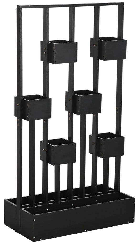 Outsunny Blumenkasten, Hochbeet, Pflanzkasten mit Rankhilfe Produktbild 