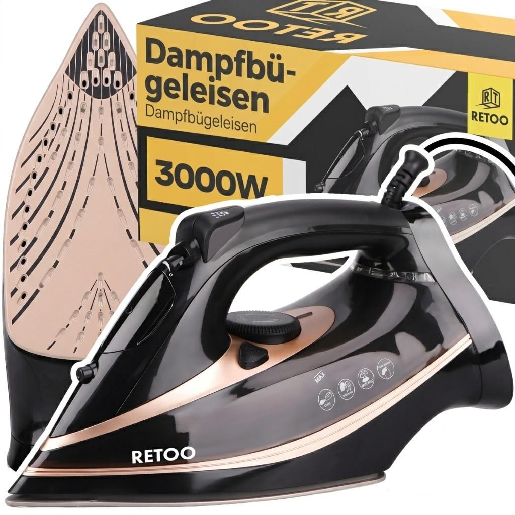 Bügeleisen mit Keramikbügelsohle, Dampfbügeleisen, Produktbild  KI-generiertes Bild
