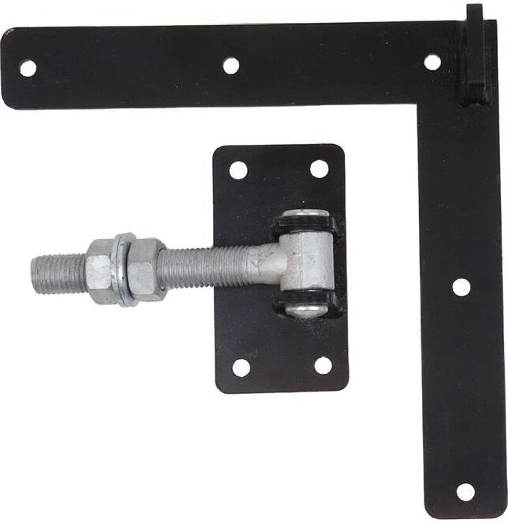 Verstellbares Ladenband 30 cm Schwarz mit Ladenhaken Rechtsdrehend - Pro Stück