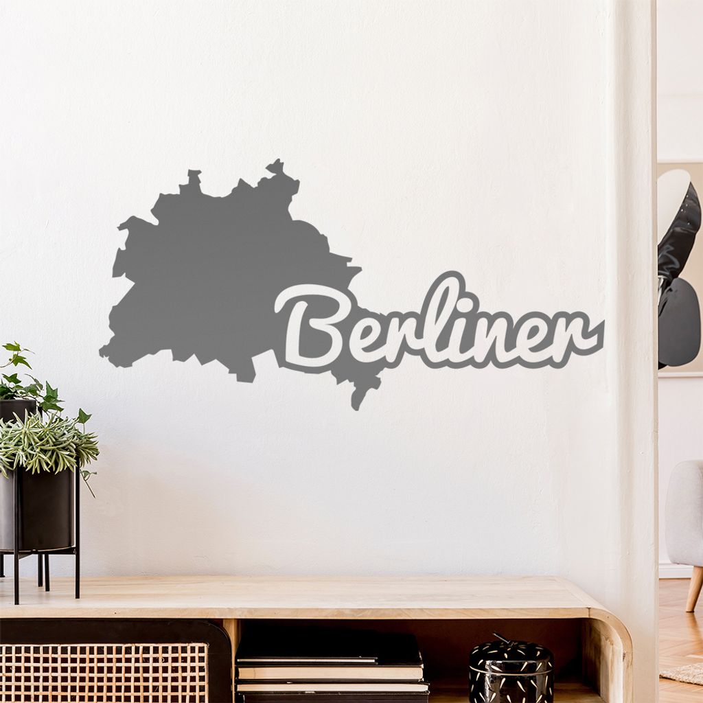 Berliner Herkunft Wandtattoo Wandaufkleber Wall Sticker - Dekoration, Küche, Wohnzimmer, Schlafzimmer, Badezimmer