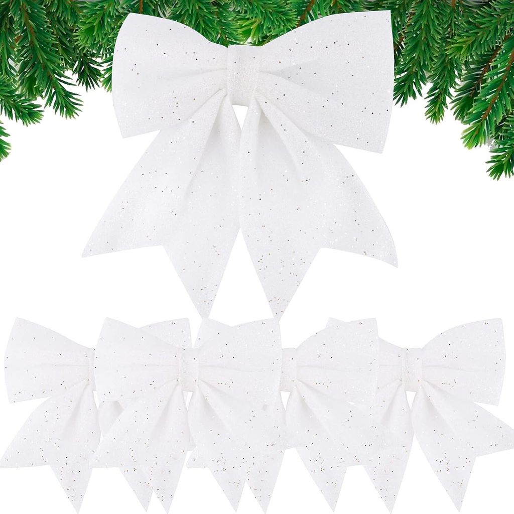 4 Weihnachtsschleifen Mit Glitzer – Haarnadeln Für Mädchen Als Festliches Haaraccessoire