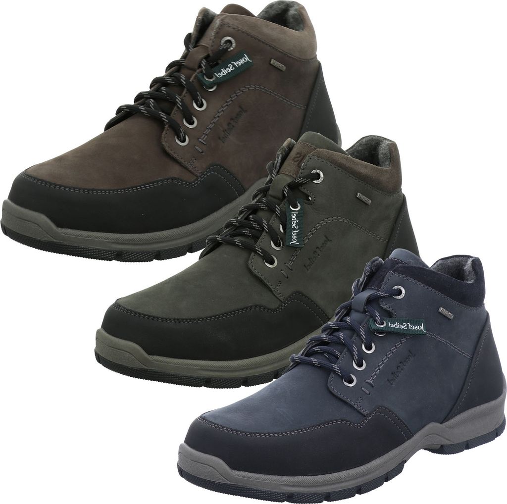 Josef Seibel Herren Stiefeletten Schnürboots Lenny 52 14952-MA21, Größe:44 EU, Farbe:Blau