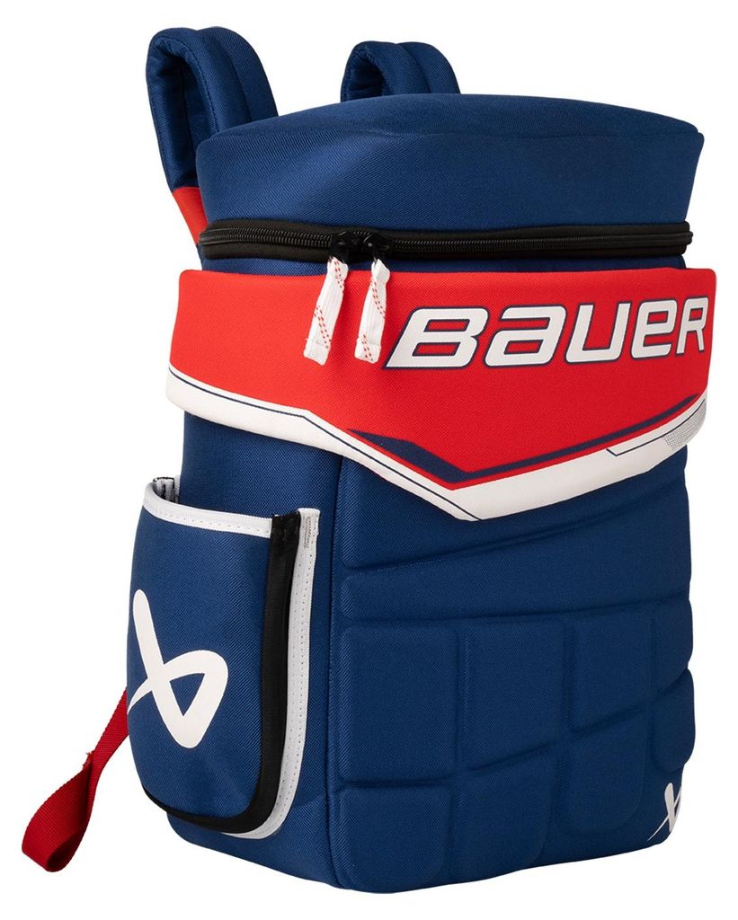 Plecak Bauer Hockey, rękawice hokejowe, kolor niebieski, Zdjęcie produktu 