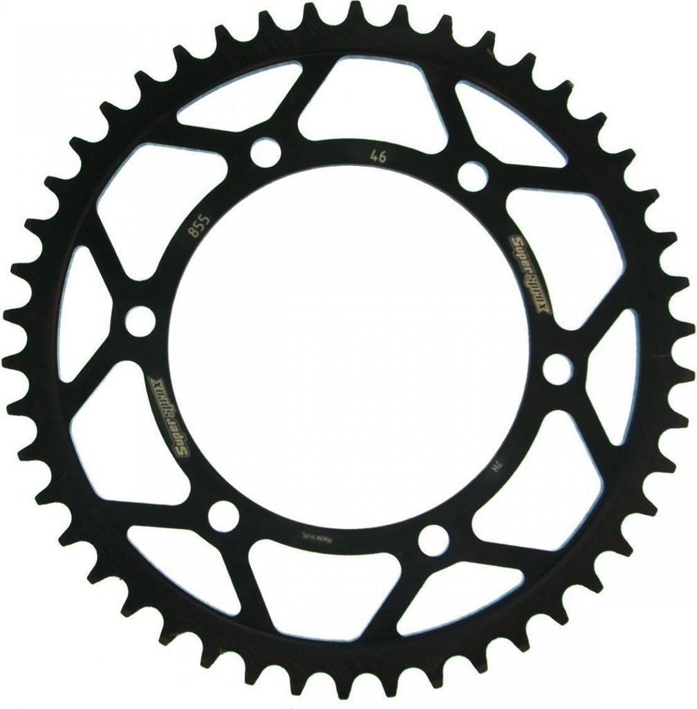 Stahl-Kettenrad Supersprox 520 - 46Z (schwarz) RFE-855:46-BLK|ID 125,0 LK 145,0 6-Loch