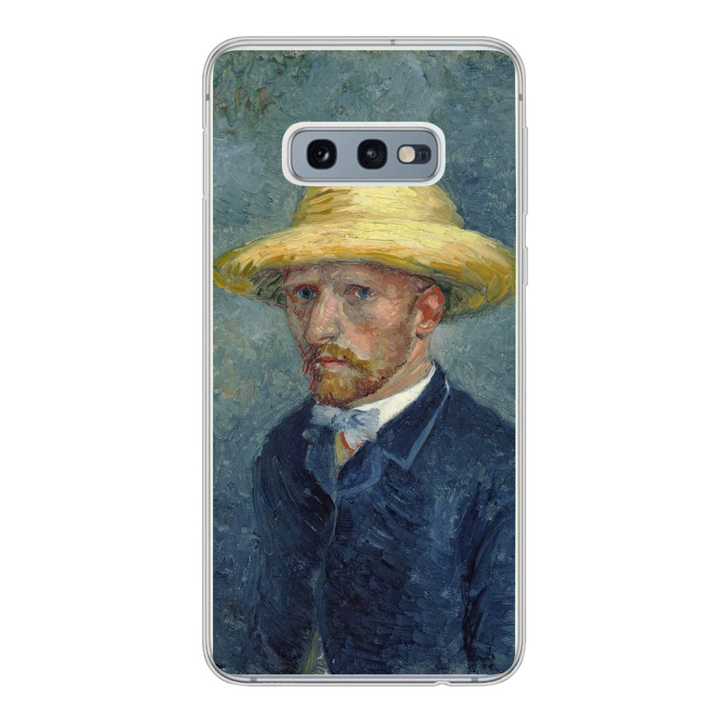 MuchoWow Handyhülle Schutzhülle Hülle für Samsung Galaxy S10e Selbstbildnis mit Hut - Vincent van Gogh Silikon Softcase Handy Hülle - Handy