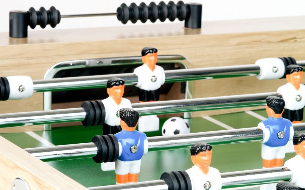 Profi Tischfußball Leeds Kicker Hellbraun Tischkicker Produktbild 3