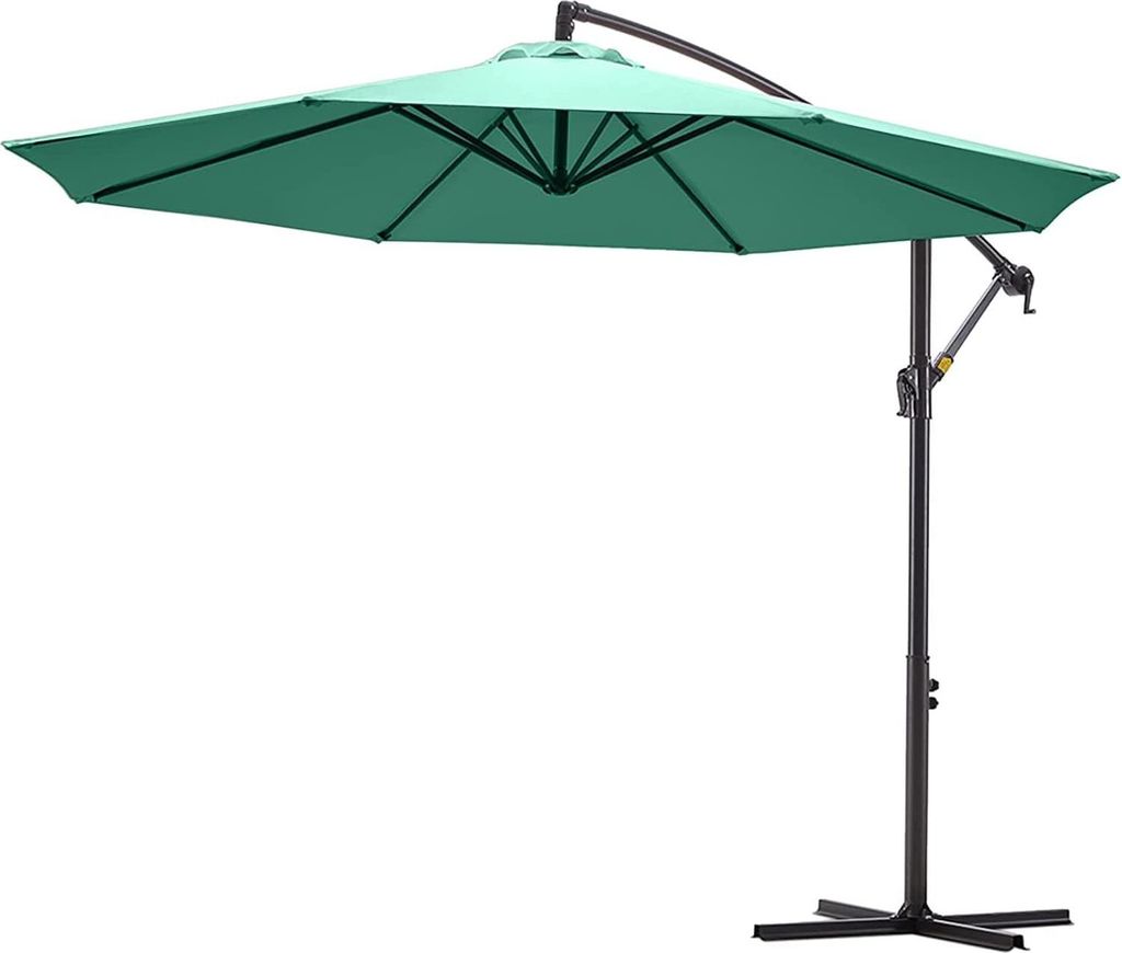 Sunula Ampelschirm 300 cm für Garten Balkon Terrasse, Meeresblau