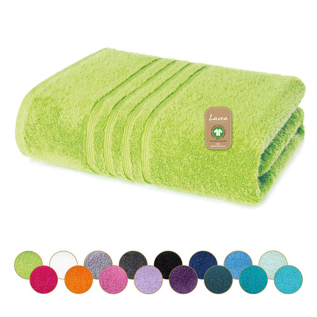 Lavea® Duschtuch 70x140 cm, 100% Baumwolle, Frottee, Produktbild 