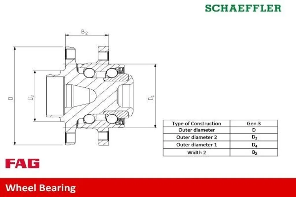 Cuscinetto Ruota FAG 713645270 Opel Karl 130mm - Kit Completo Posteriore - 2