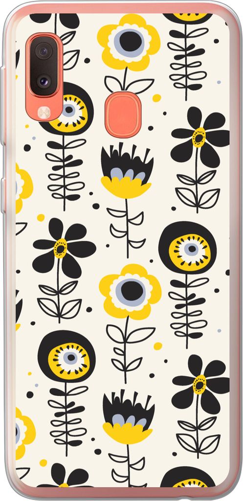 MuchoWow Handyhülle Schutzhülle Hülle für Telefoonhoesje Samsung Galaxy A20e Mädchen - Blumen - Muster - Mädchen - Kinder - Kinder Silikon ...