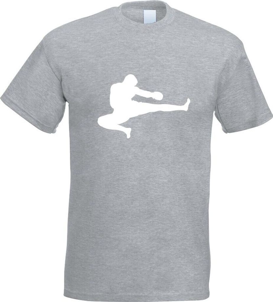 Kiwistar - T-Shirt - Graumeliert - Kampfsport Karate Judo Kung Herren Funshirt Bedruckt Design Sprüche Spruch Motive - mit Motiv Bedruckt - Funshi...