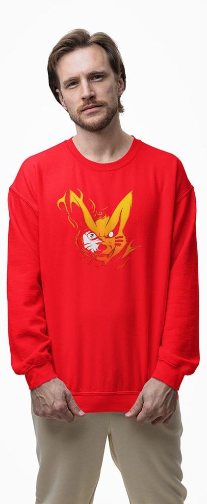 D&B Design Uni Pullover SWAN00006 Naruto Rot-Größe 3XL