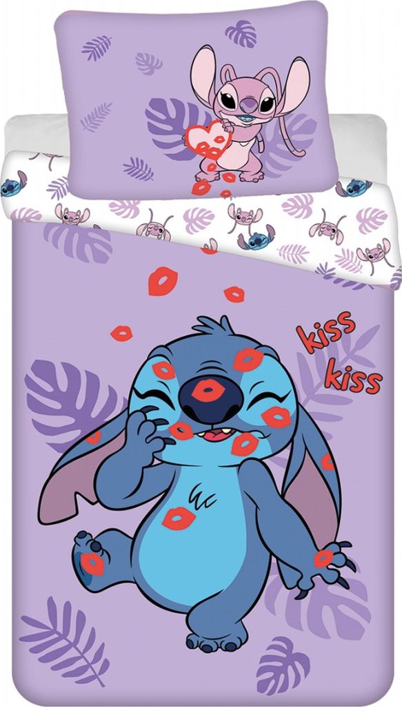 Pościel Lilo i Stitch Kiss 140x200,70x90 cm Zdjęcie produktu 