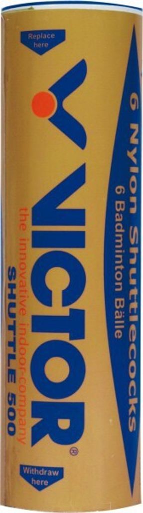 Victor 6 Badmintonbälle Shuttle 500 weiß | Badminton Ball Bälle Federball Plastikball Feder