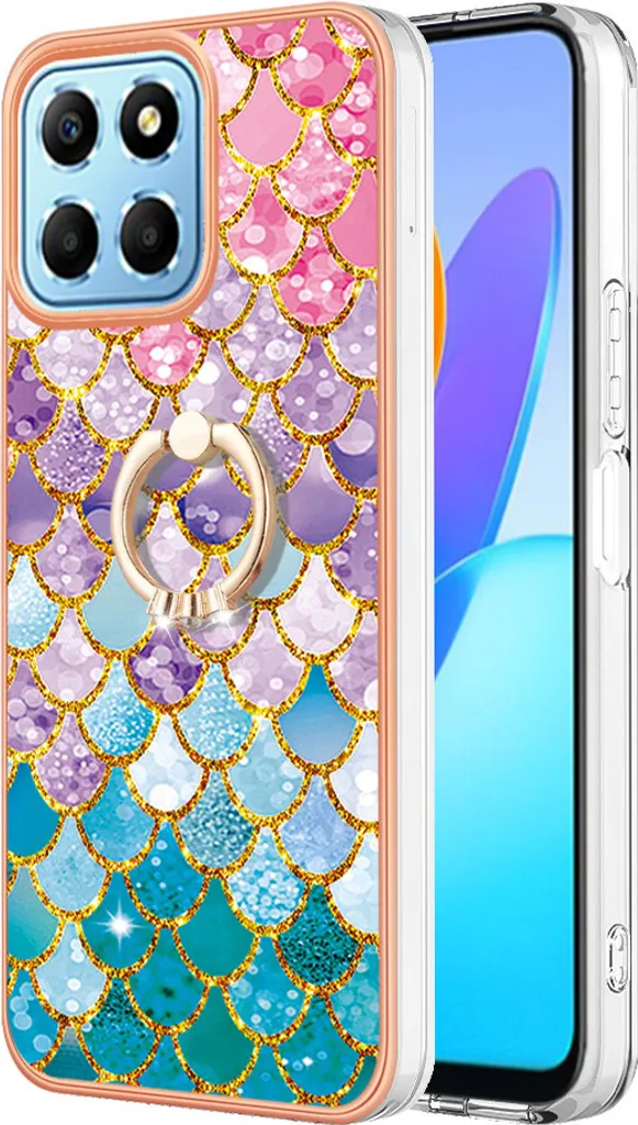 Custodia Honor X8 5G Silicone TPU con Anello Supporto | Cover Antiurto
