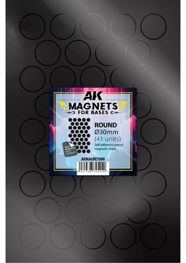 AK Interactive Magnet For Bases Rund 30mm Ø 41 Stk. (AK-MAGNET008)