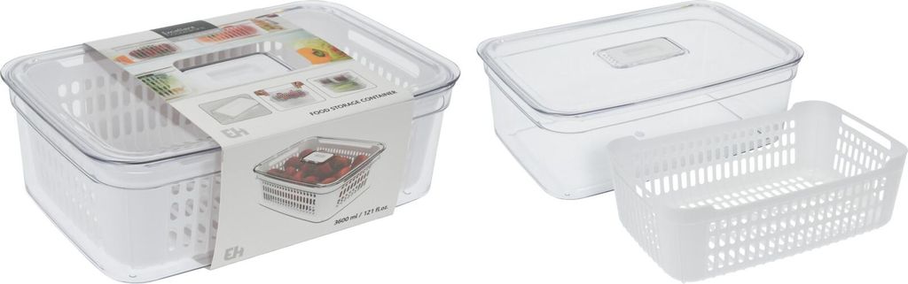 Aufbewahrungsbox Obst Kühlschrank multicolor 3600ml Spielzeug Organizer