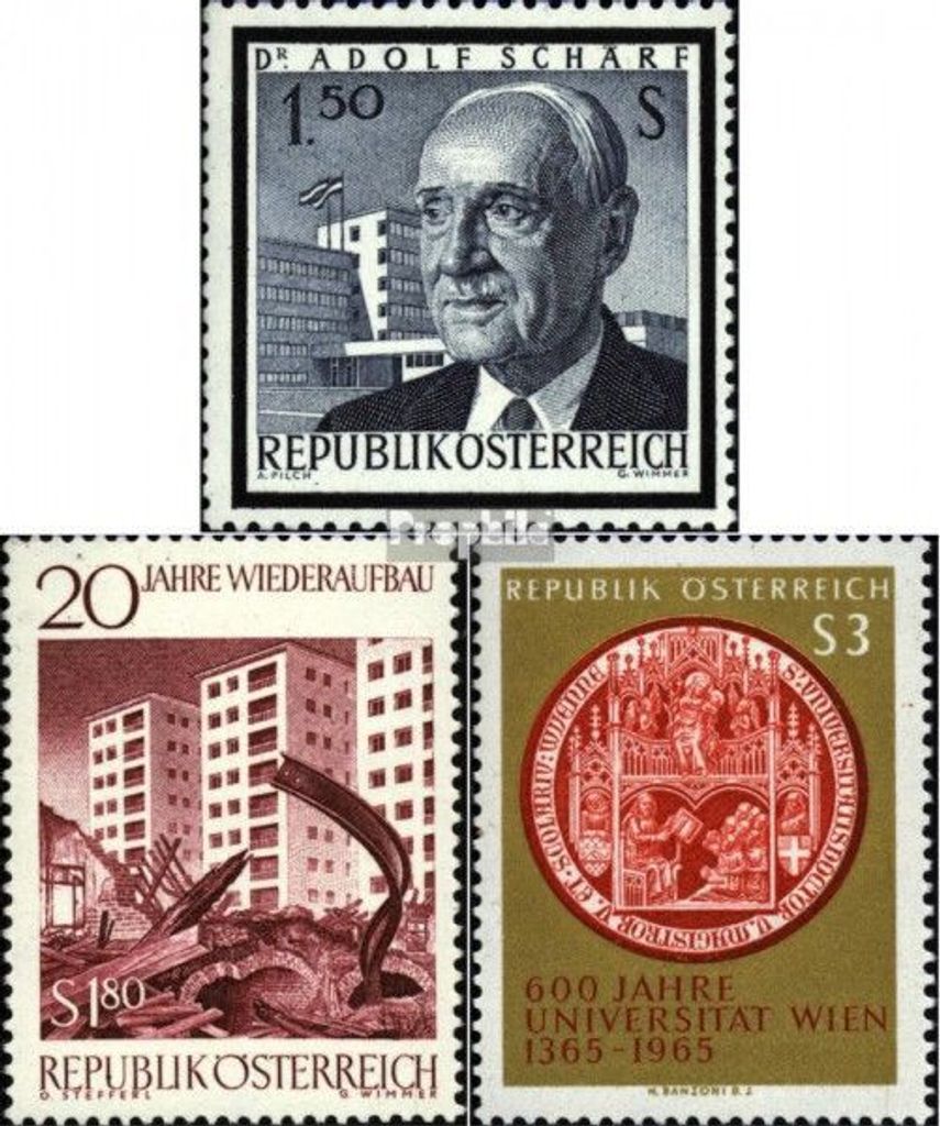 Briefmarken Österreich 1965 Mi 1177,1179,1180 (kompl.Ausg.) gestempelt Sondermarken