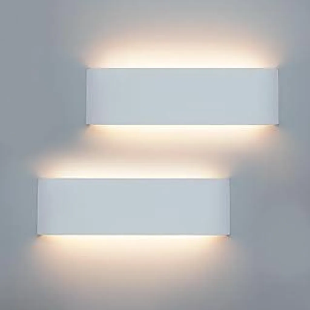KICAAO Lampade Parete LED Bianco Neutro | Design Alluminio 2 Pezzi