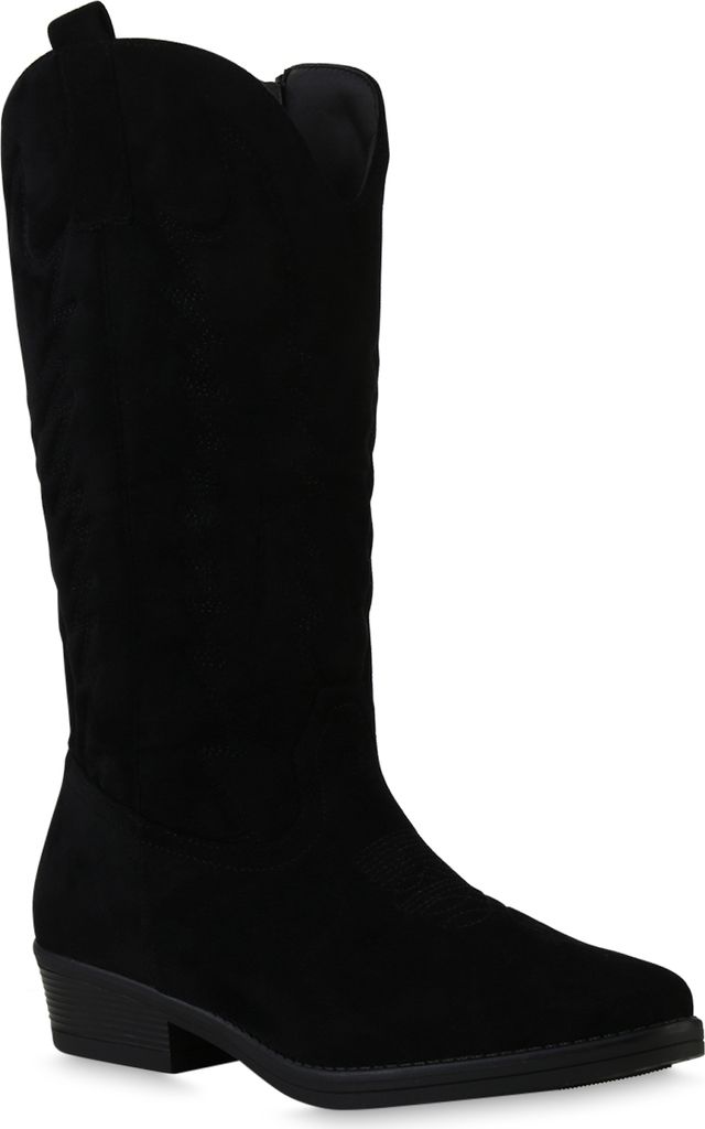 VAN HILL Damen Leicht Gefütterte Cowboystiefel Stiefel Produktbild 
