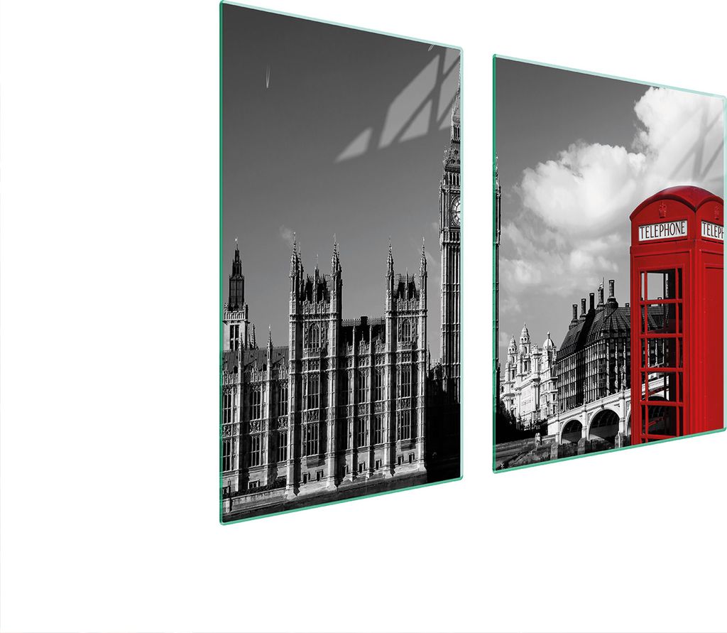 Glasplatte und Schneidebrett 100x52 LONDON