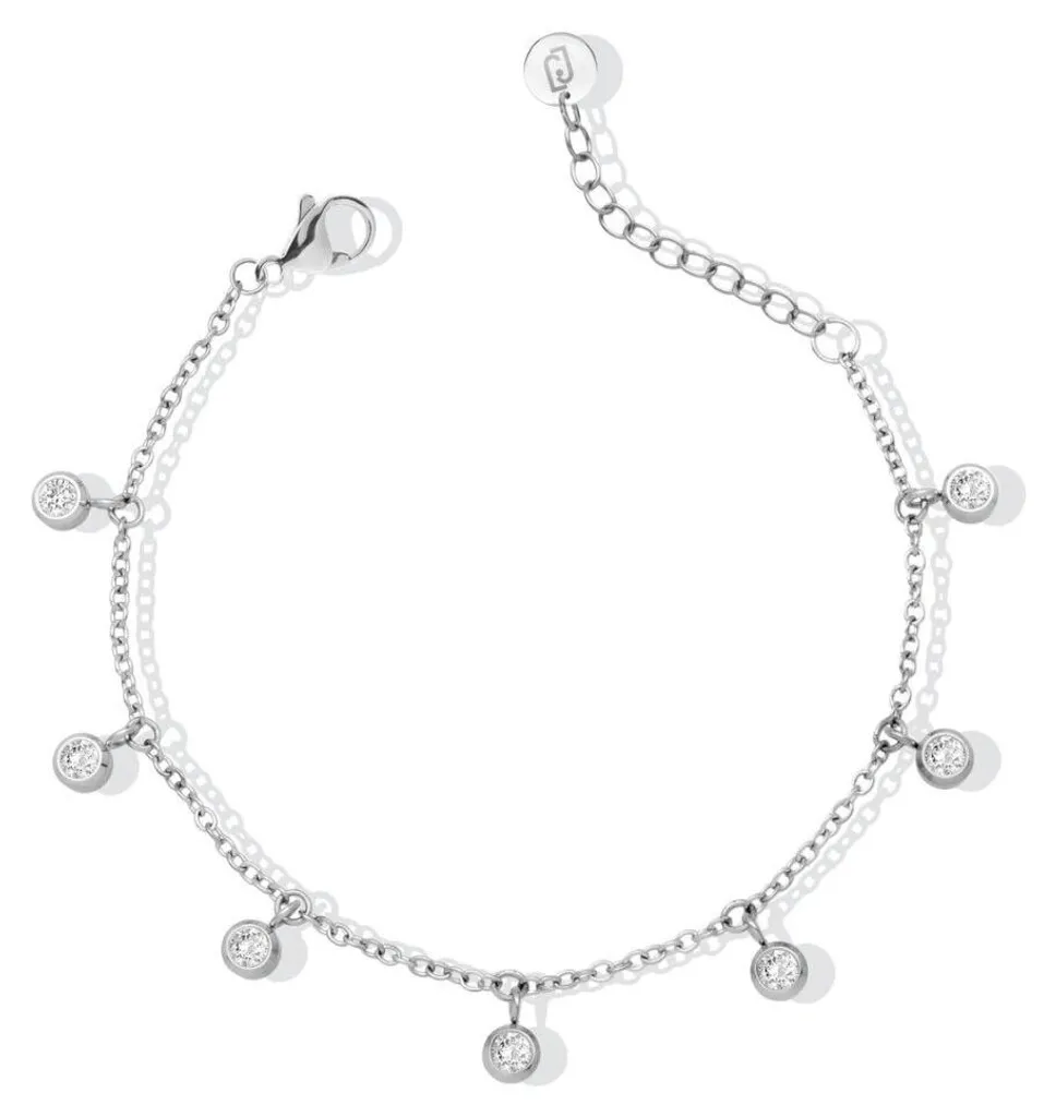Bijou de cheville LJ2843 en acier et cristaux pour l'été et plage