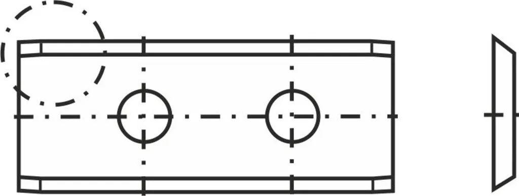 Plaquette carbure anti-éclat 30x12x1,5mm 35° pour bois dur et MDF - Boîte de 20