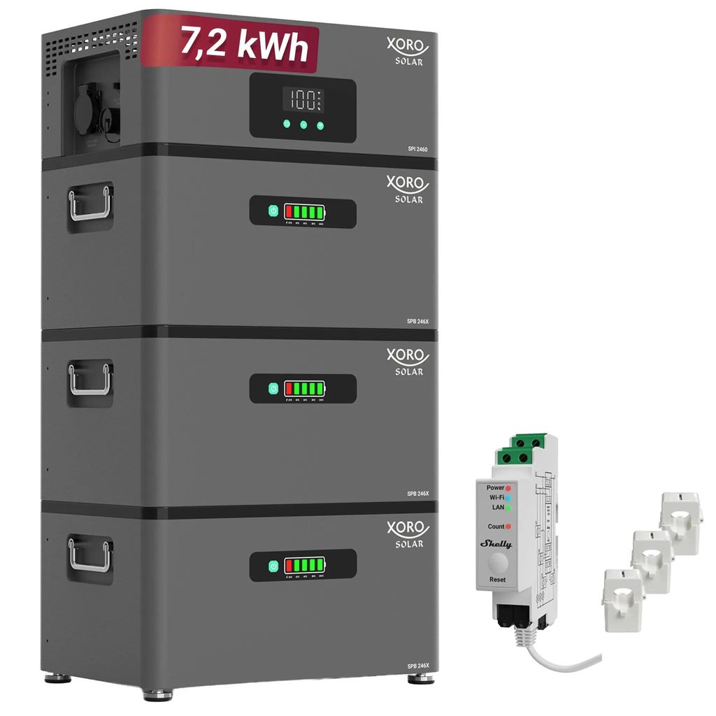 XORO SOLAR ATLAS-F 7.2 kWh Stromspeicher mit Shelly Pro 3 Produktbild 