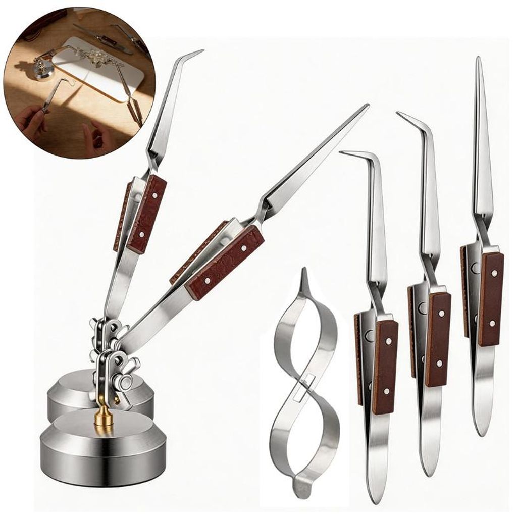 3D-Löthilfe Set – 6-teilig, 3 Kreuzsperr-Lötzpinzetten + 2 Produktbild 