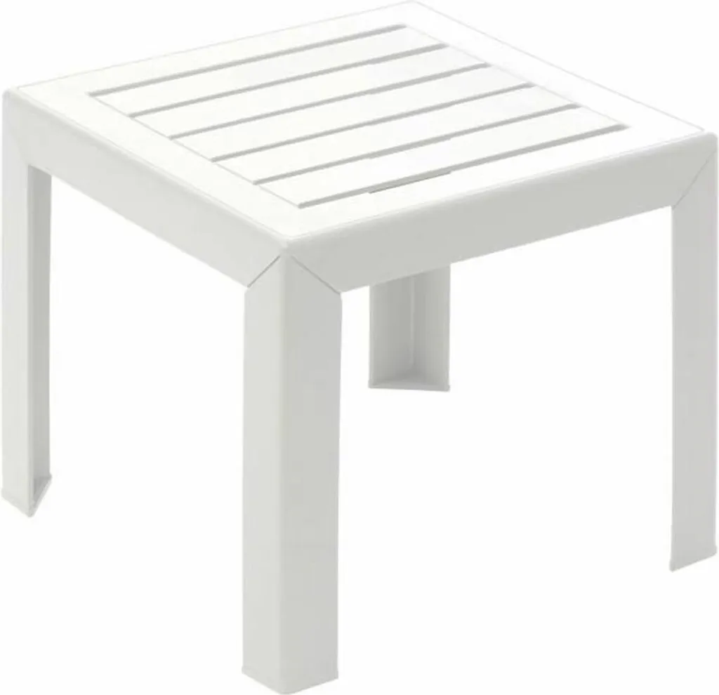 Table d'appoint pour balcon et piscine Grosfillex blanc 40x40 cm