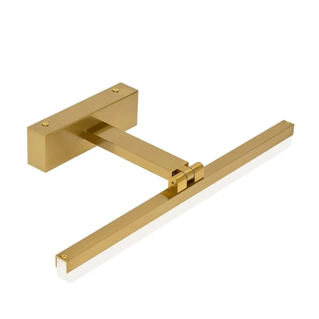 Lampe LED de Miroir 40 cm Or Brossé, Design Linéaire et Haute Qualité