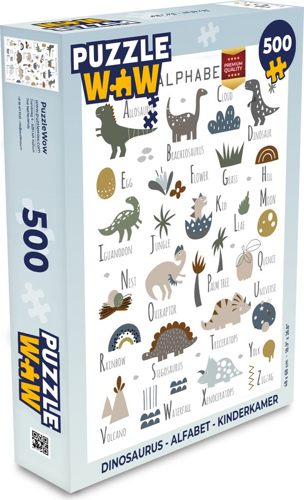 MuchoWow Puzzle 500 Teile Dinosaurier - Kinderzimmer - Tyrannosaurus - Jungen - Mädchen - Kinder - Denken - Spiel - Toy