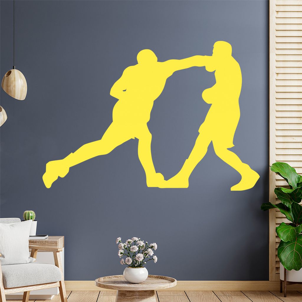 Boxen Knockout Figur Boxer Wandtattoo Wandaufkleber Wall Sticker - Dekoration, Küche, Wohnzimmer, Schlafzimmer, Badezimmer