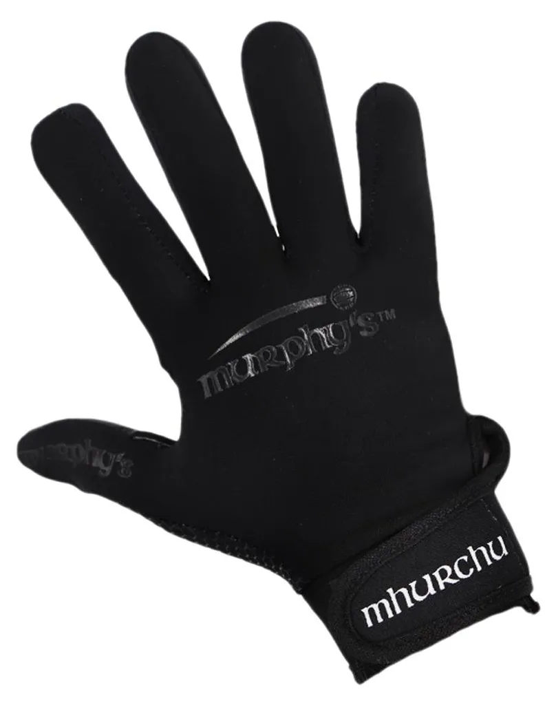 Gants Gaelic Football Junior Noir Taille 4 Murphy's avec Grip Optimal