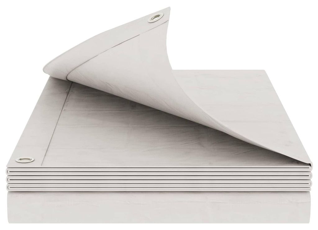 vidaXL Plachta s oky, bílá, 2 x 3 m, 260 g/m², PE Obrázek produktu 