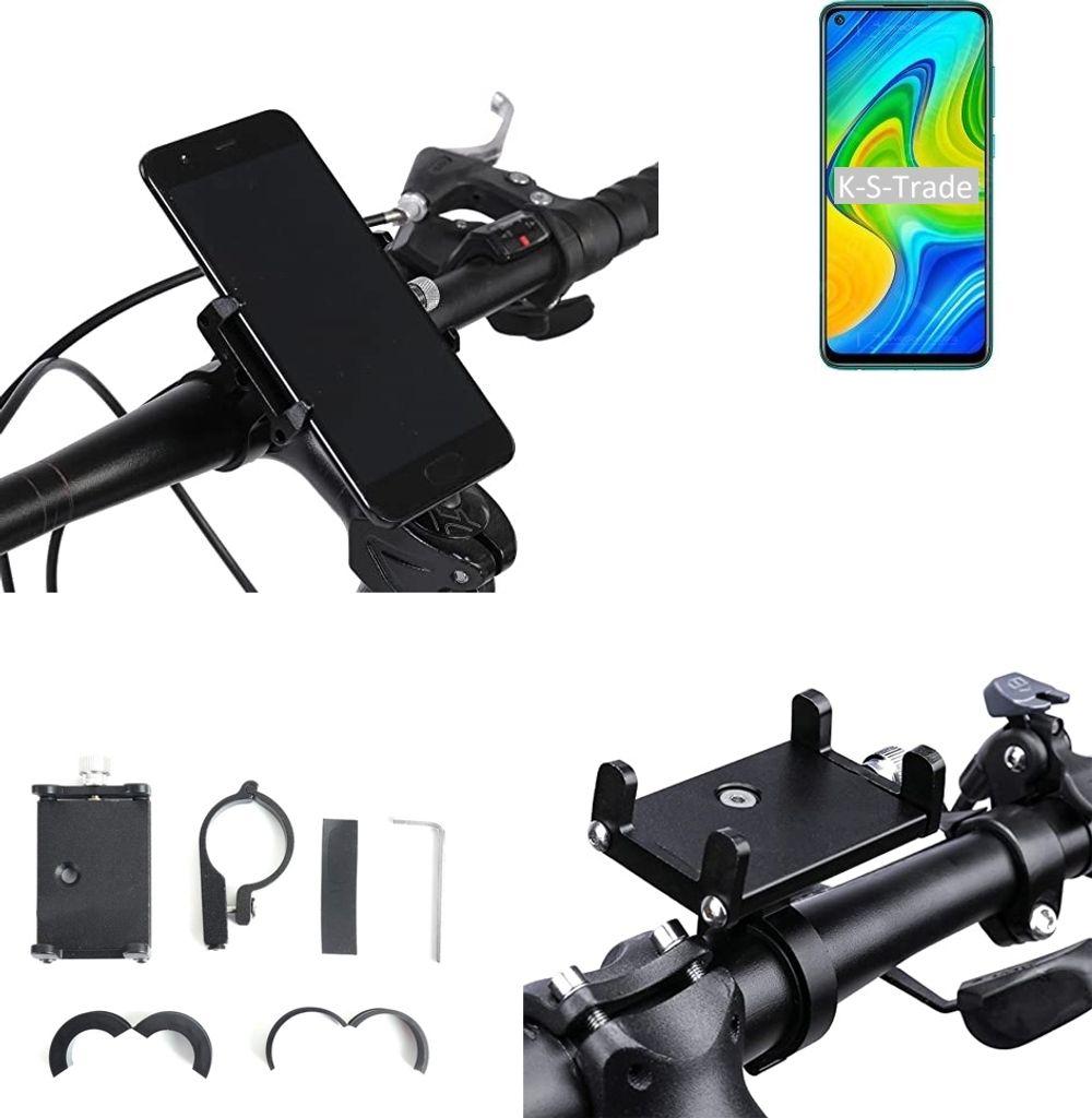 K-S-Trade Handyhalterung für das Fahrrad kompatibel mit Xiaomi Redmi 10X 4G Halter Lenkstange Fahrradhalterung Motorrad Bike Mount Befestigung