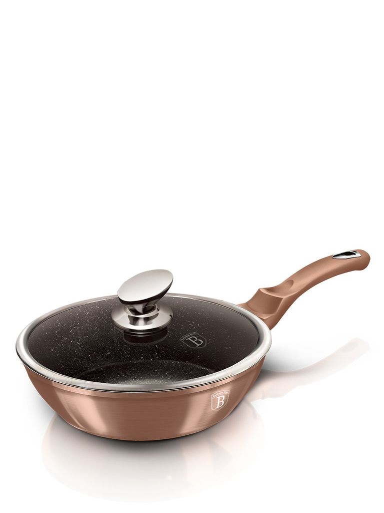 Hlboká panvica s mramorovým povrchom a pokrievkou 24cm Obrázok produktu 