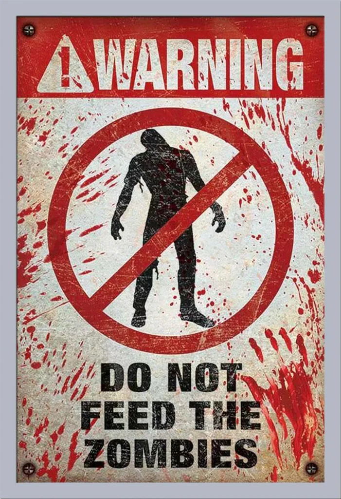 Cornice Shinsuke Maxi MDF Argento + Poster Zombie 61x91,5 cm Professionale