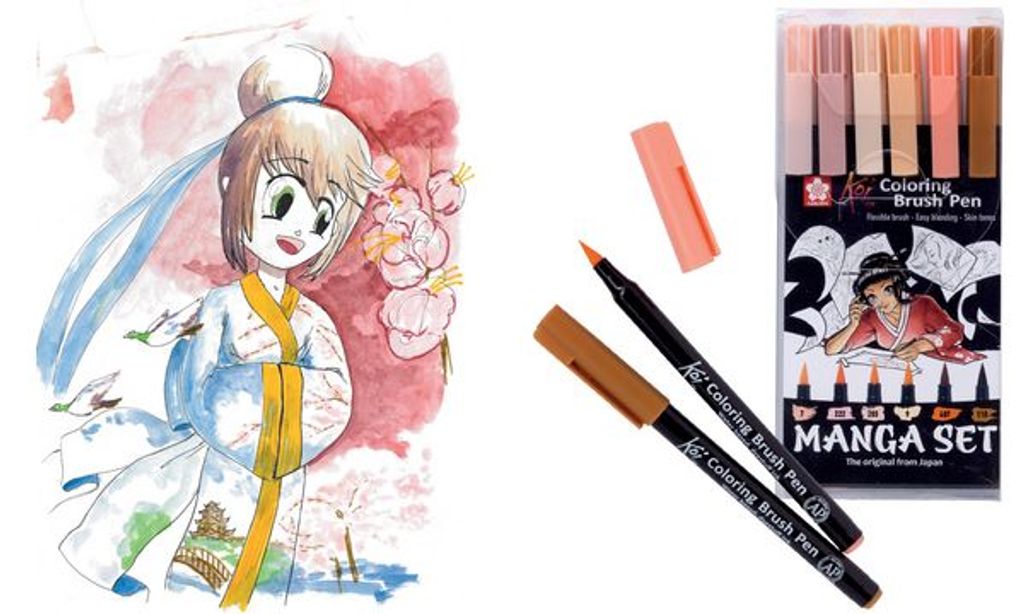 Sakura Koi, Mehrfarbig, Schwarz, 6 Farben, Rund, Produktbild 