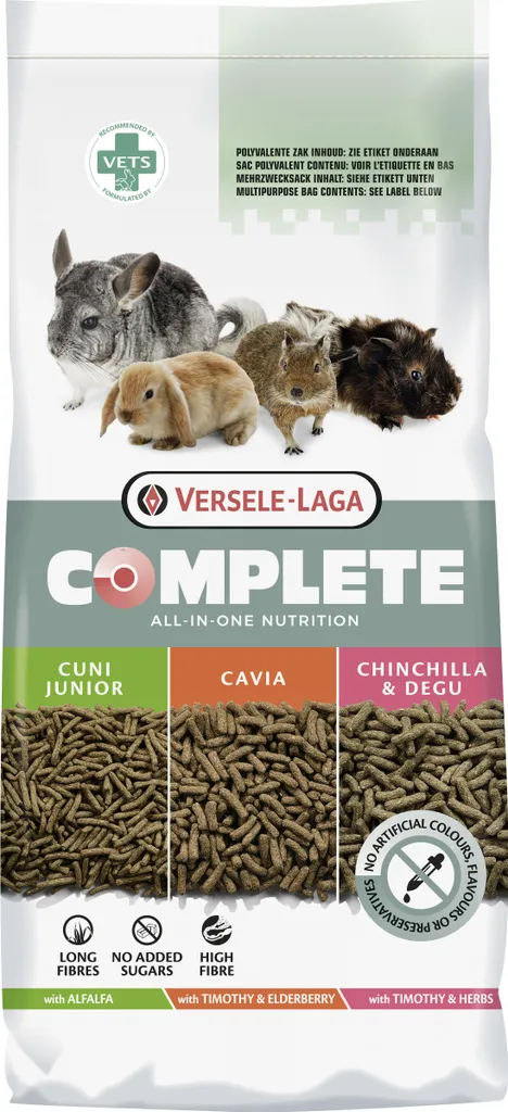 Cavia Complet 8kg riche en Vitamine C et fibres longues pour cobayes
