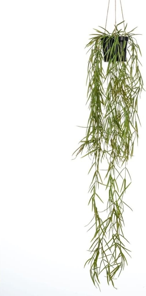 Szmaragdowa sztuczna roślina Hoya Wisząca w doniczce 80 cm Zdjęcie produktu 
