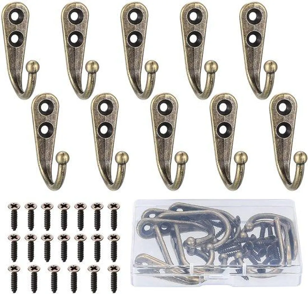 Crochets en Acier Robustes Lot de 10 Finition Inox pour Toute la Maison