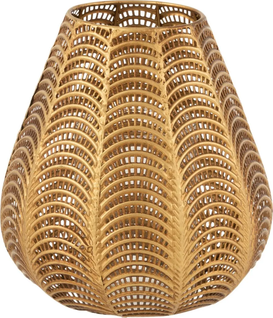 Bougeoir J-Line Doré pour Déco de Table - Ambiance Cosy Petite Taille
