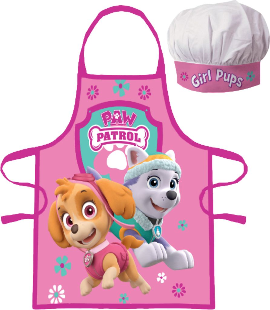 Paw Patrol Skye Kochschürze + Kochmütze Kinder Koch-Set 2 tlg. Backschürze