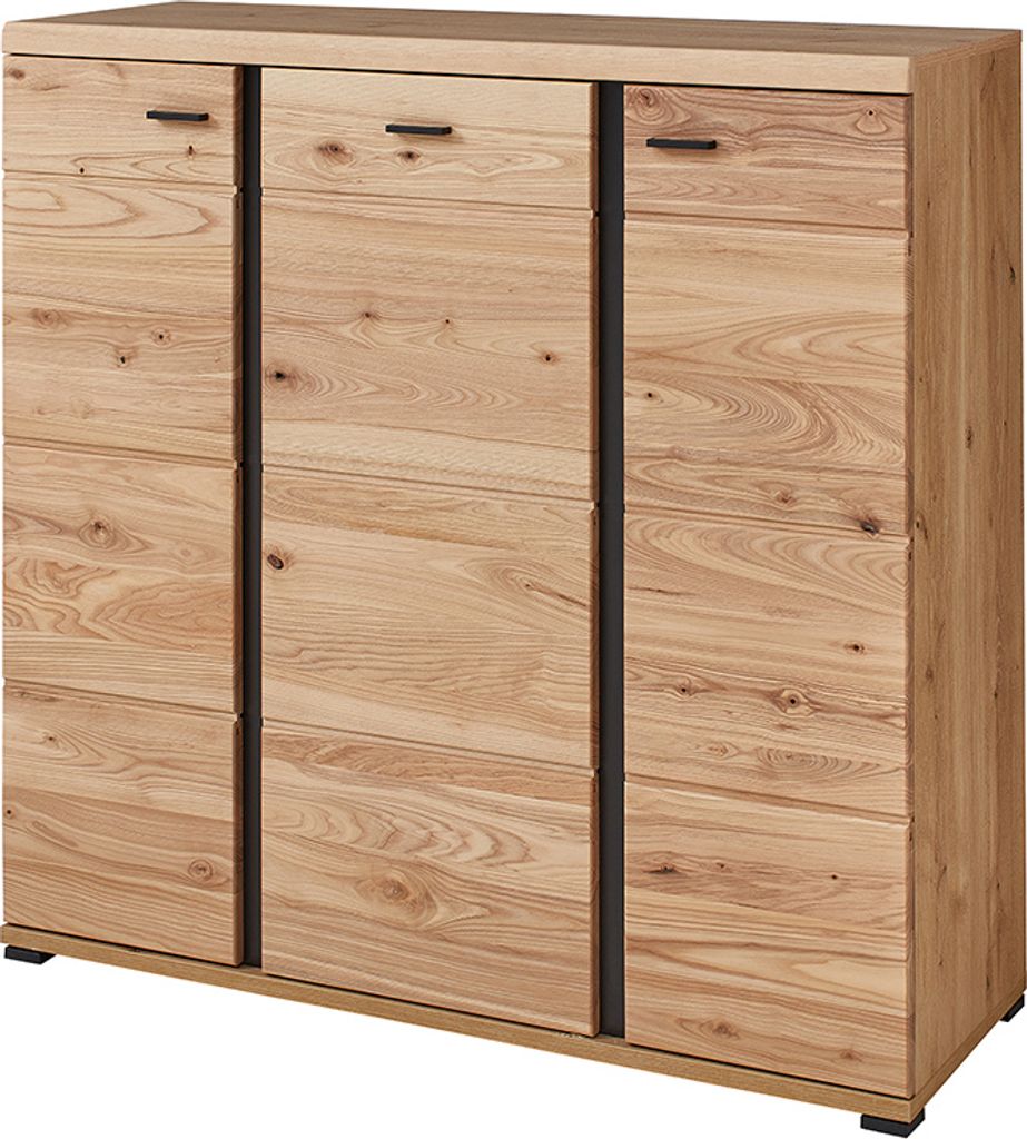 Highboard, Altesche gebürstet, teilmassiv, SARINA-36