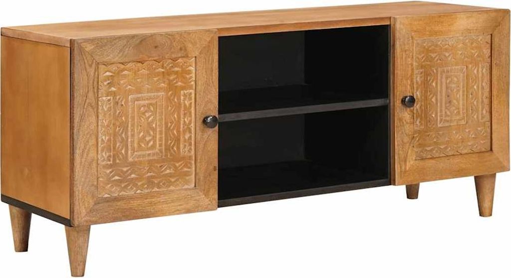 TV-Einheiten Hellbraun 105 x 33 x 46 cm Massivholz Mango