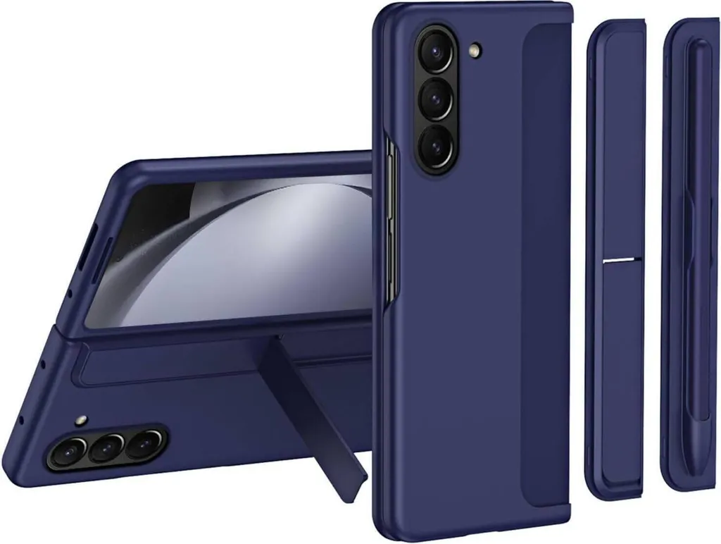 Custodia Samsung Z Fold 6 Blu: Protezione Cerniera, S Pen e Stand