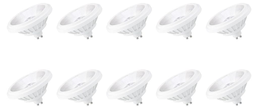 Spectrum GU10 LED-Spot AR111 - 14 Watt - 230 V - 1200 Lumen - 4000 K Neutralweiß - Natürliches Licht - Energieeffizient - 10 Stück
