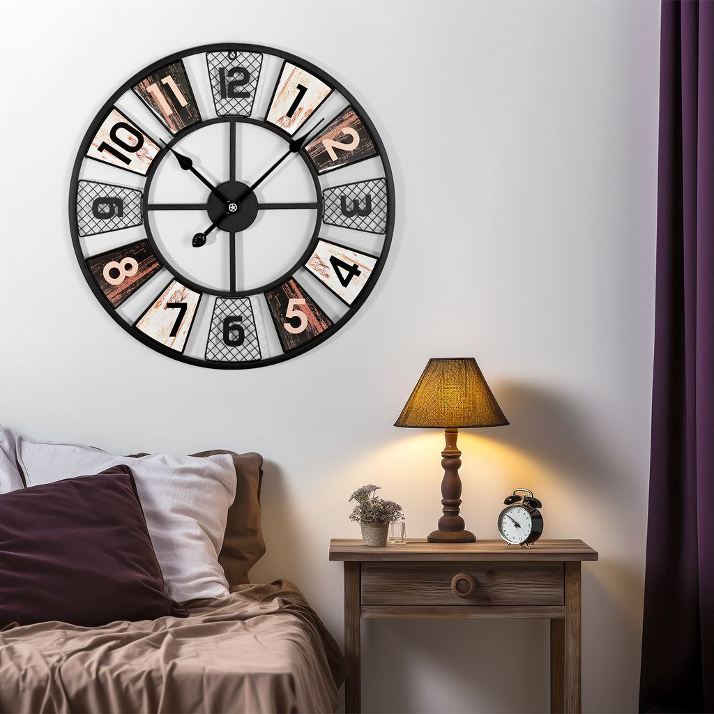 YorbayWanduhr Große  60cm Wohnzimmer  Modern  Wanduhr Rund Produktbild 3